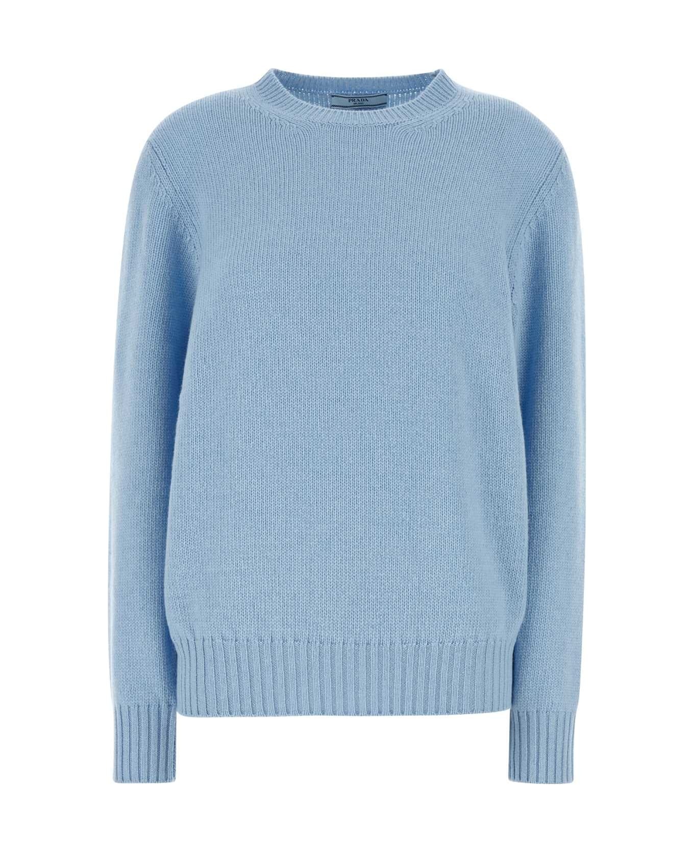 Light Blue Wool Blend Sweater - 1