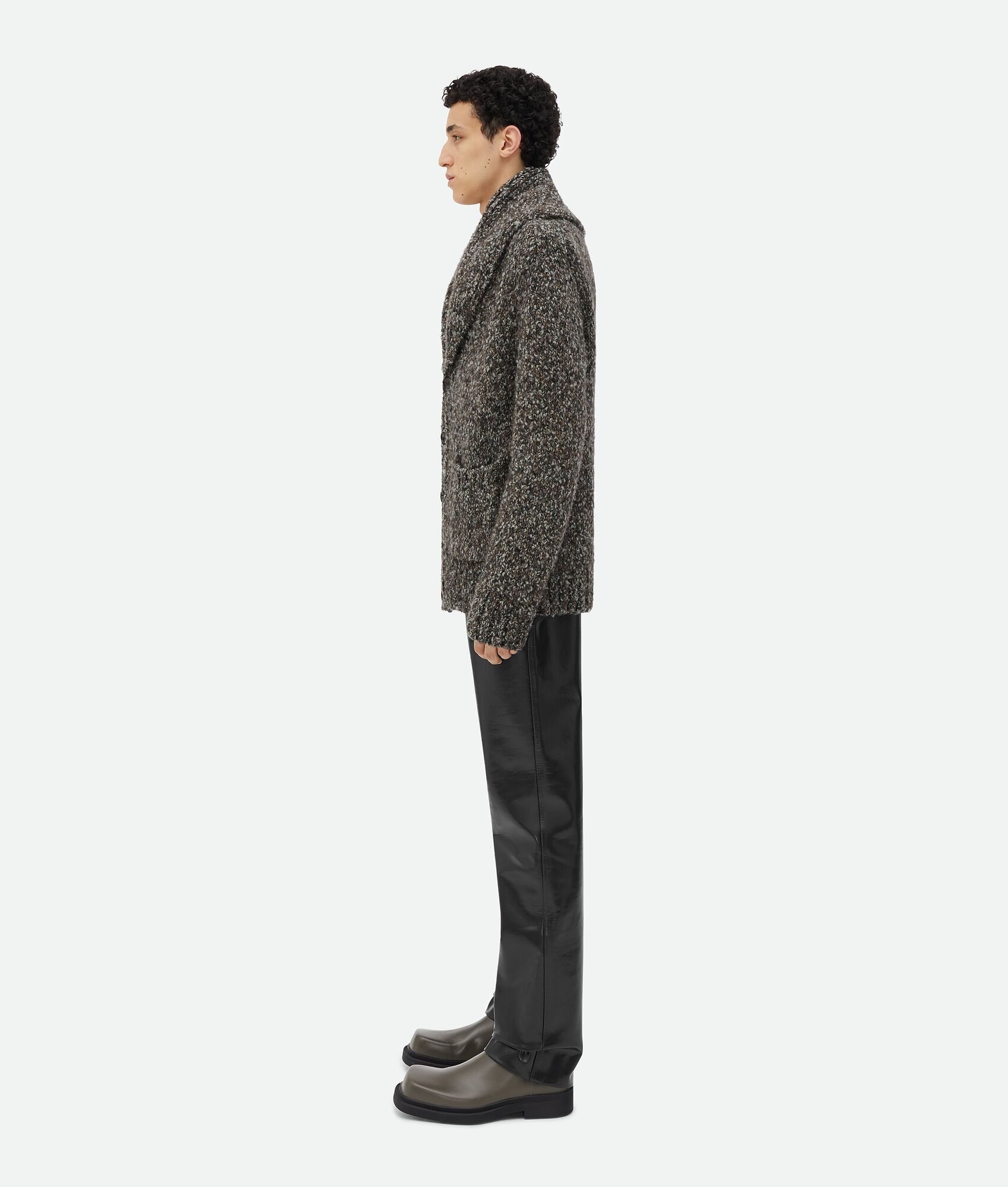 Alpaca Shawl Collar Cardigan - 2