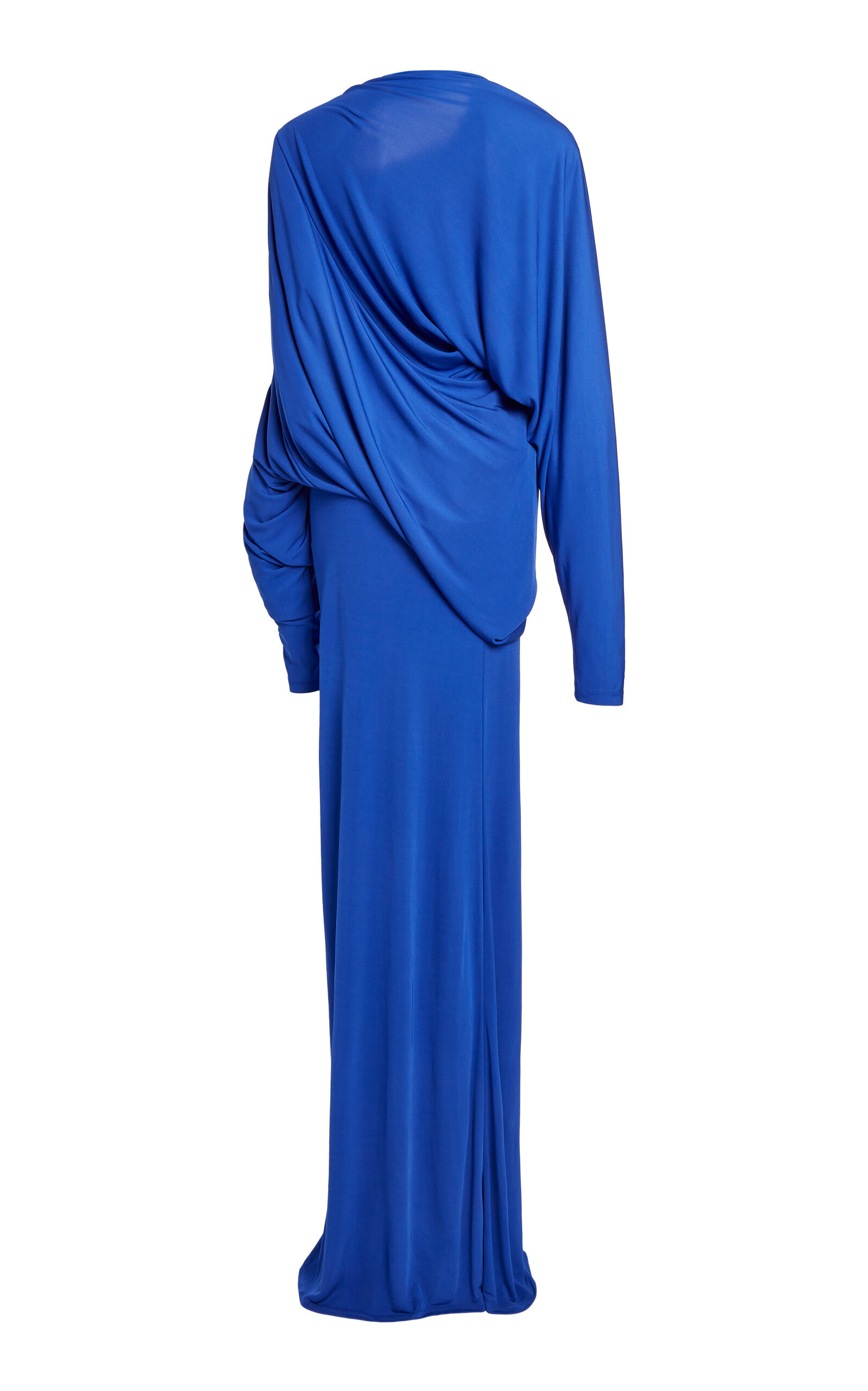 Draped Jersey Maxi Dress blue - 7