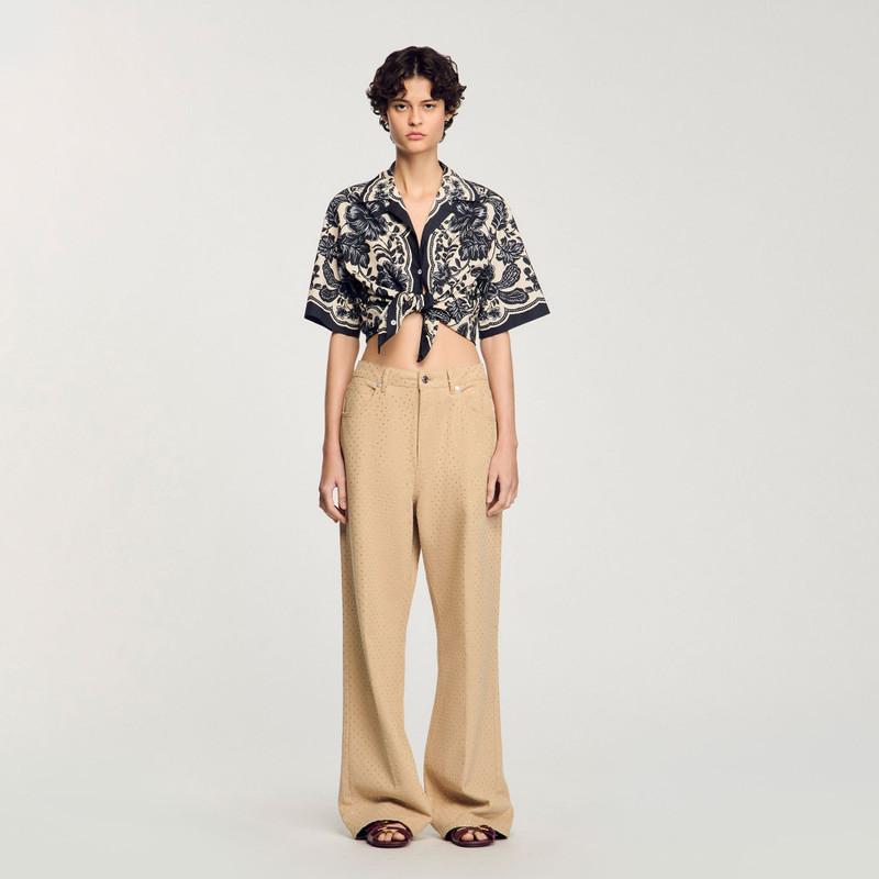 Sandro RHINESTONE-EMBELLISHED JEANS outlook