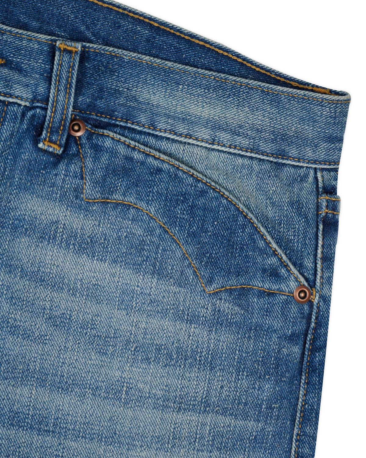 Type 00 14.1oz Selvedge Denim Pant - Washed Indigo - 5