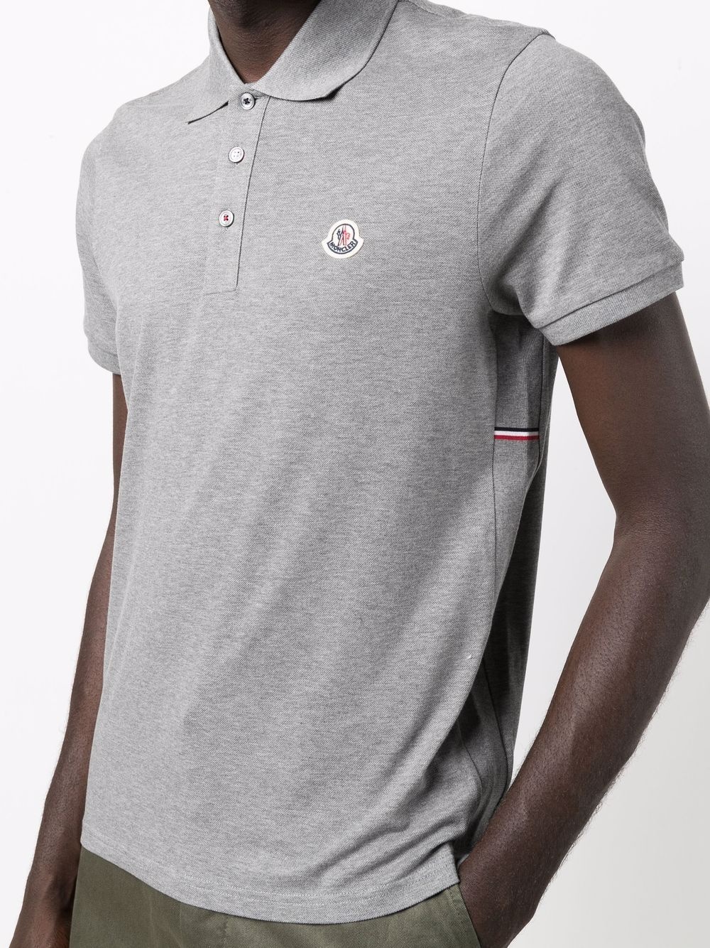 logo-patch polo shirt - 5