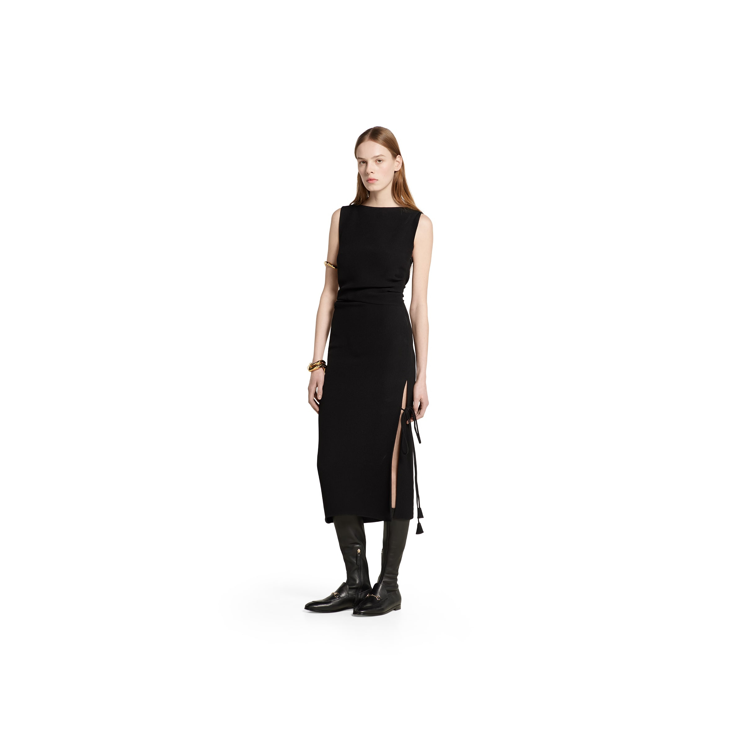 Silk crêpe dress with embroidery - 2