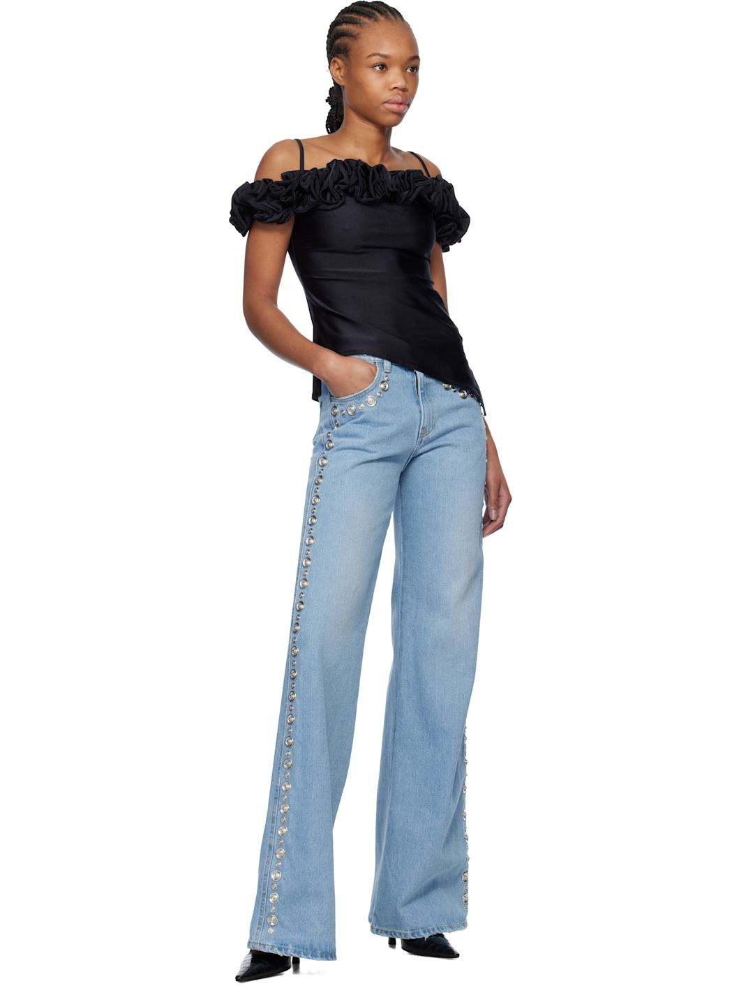 Black Ruffle Camisole - 4