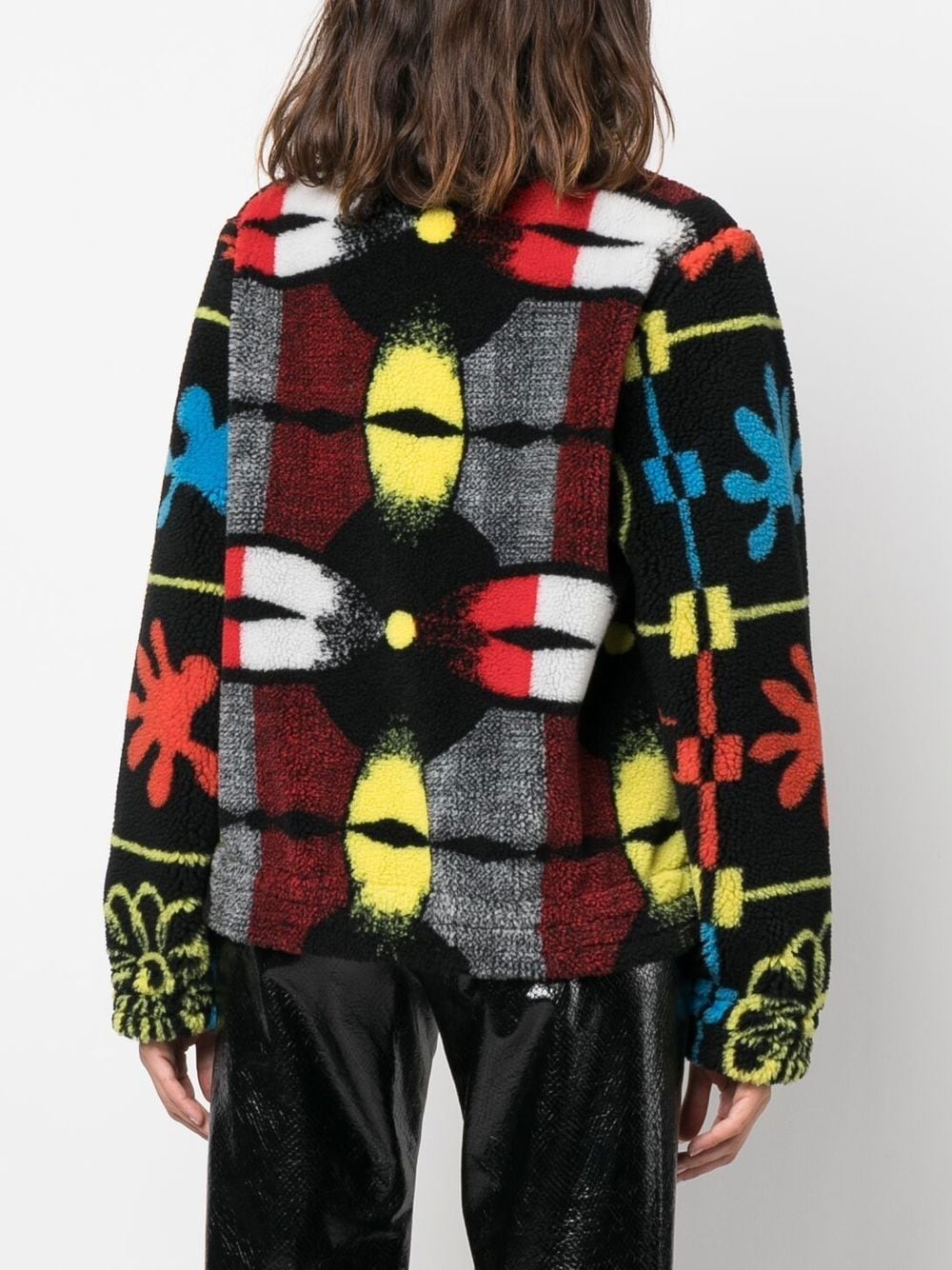 abstract-print zip-up bomber jacket - 4
