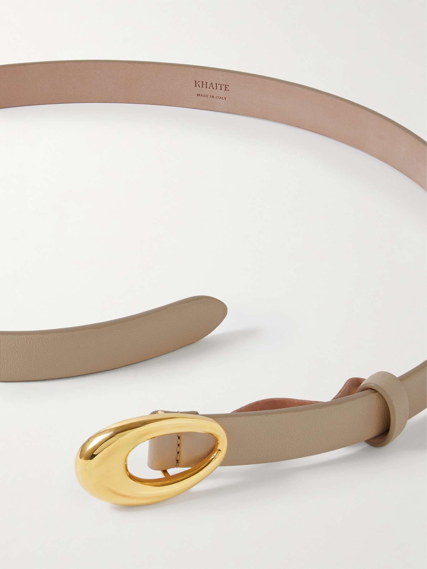 Olivia leather belt Beige - 3