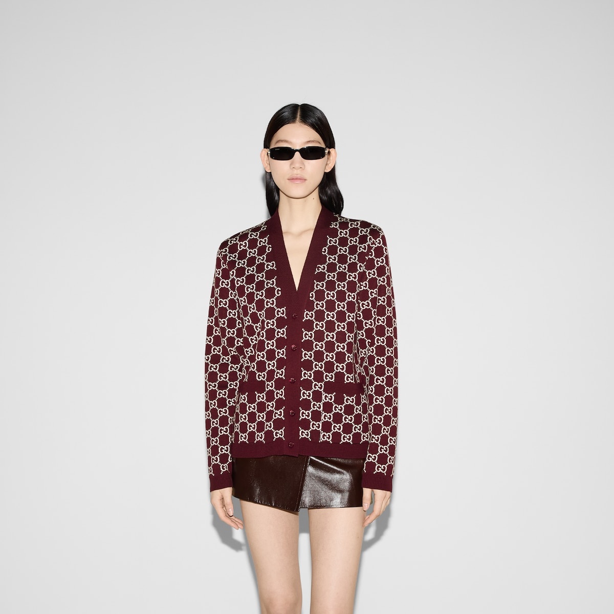 Reversible GG wool jacquard cardigan - 3
