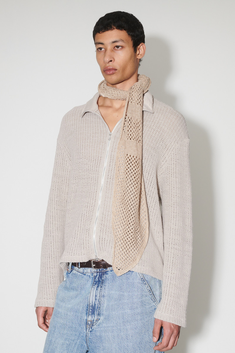 Our Legacy Triangle Scarf Beige Melange Linen - A2243TB | REVERSIBLE