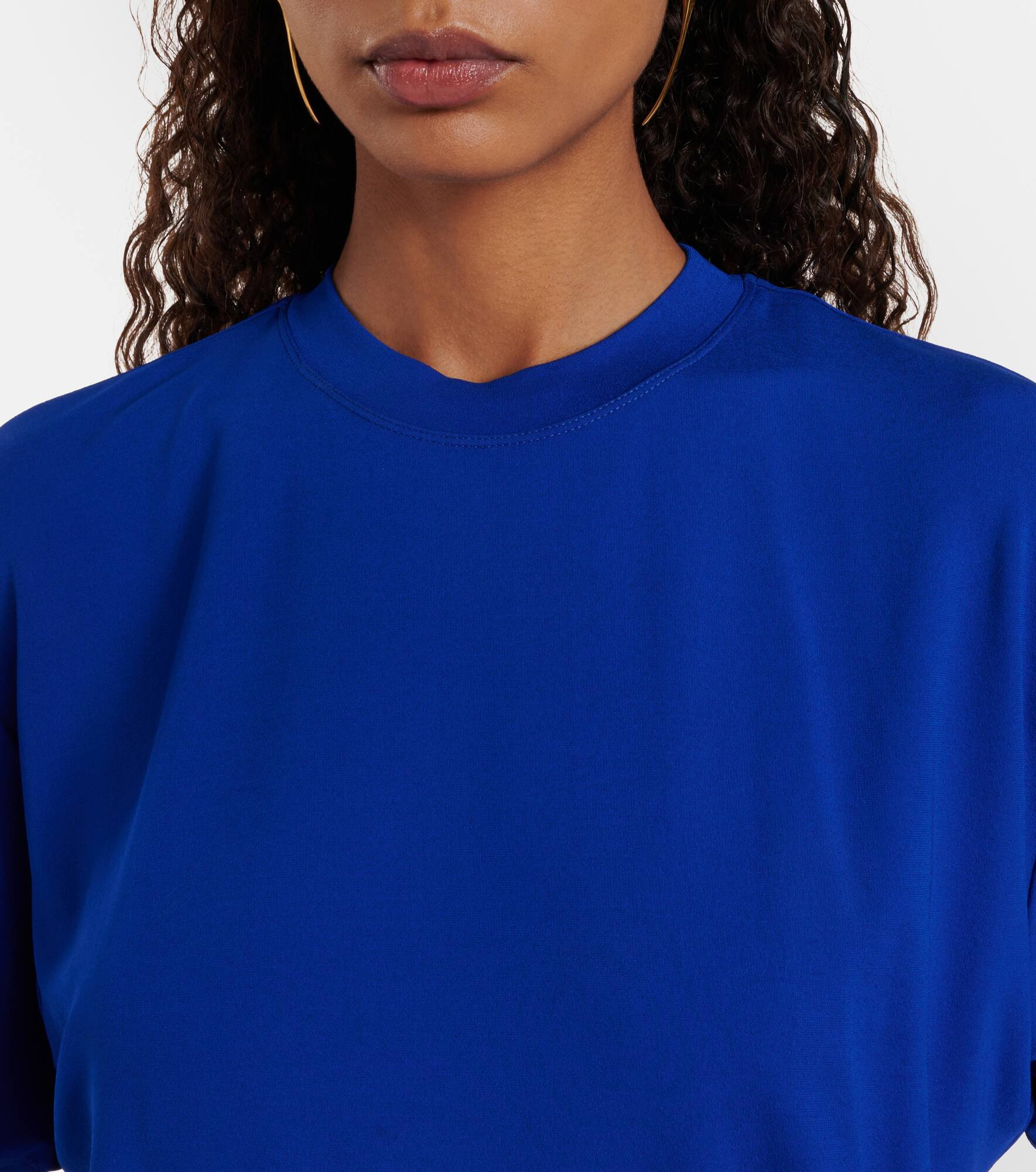 Draped jersey T-shirt dress - 4