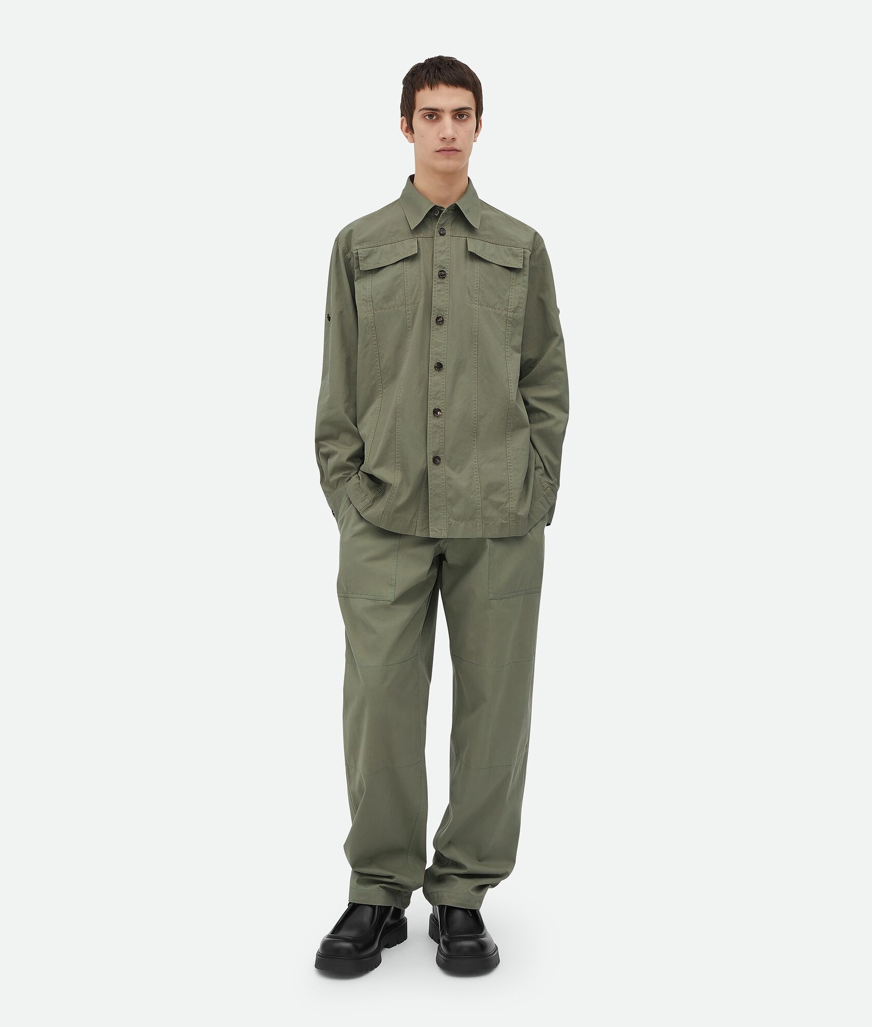 Light Cotton Twill Overshirt - 5
