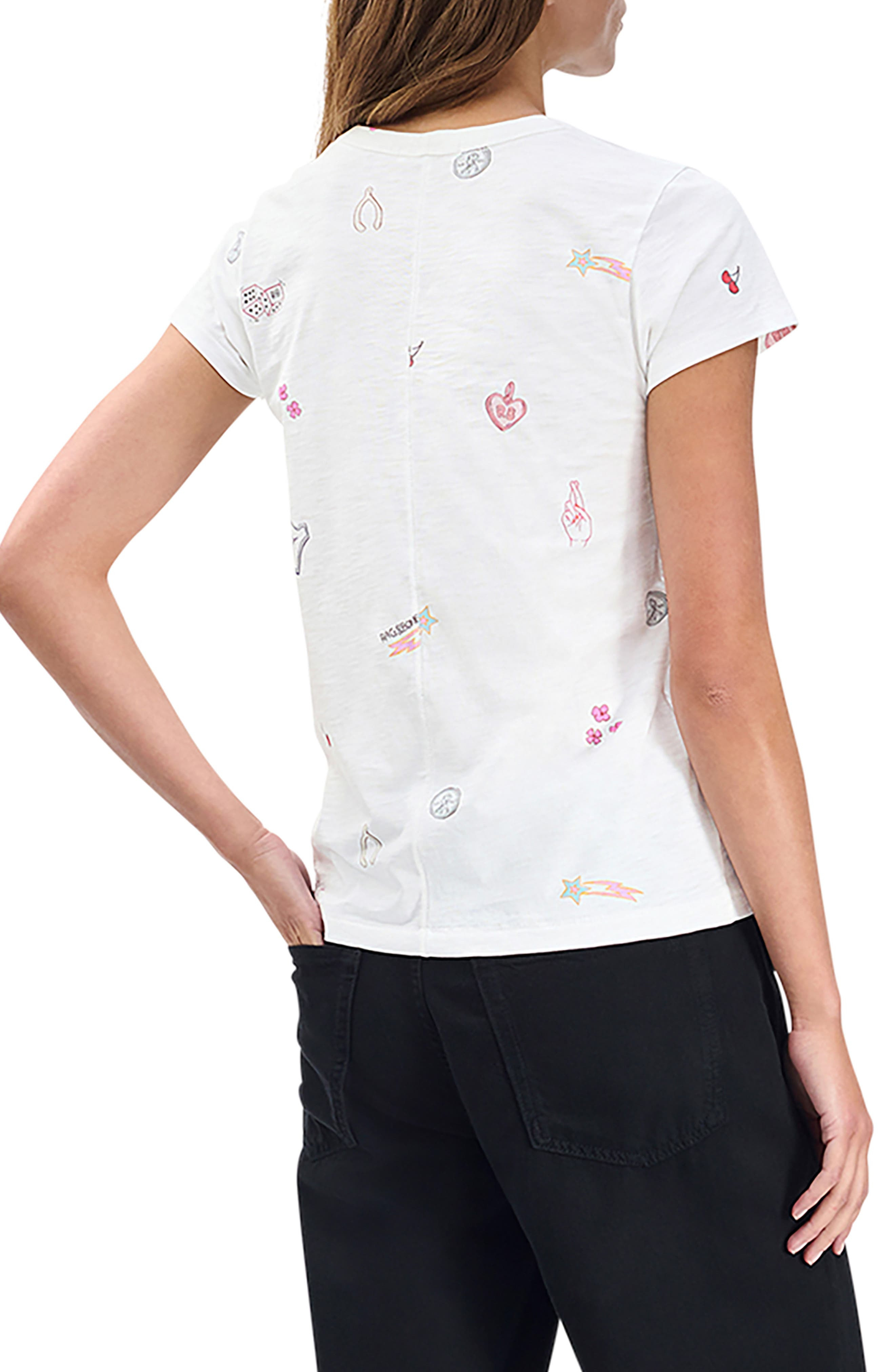 rag & bone All Over Lucky Charm T-Shirt in White Multi at Nordstrom - 2