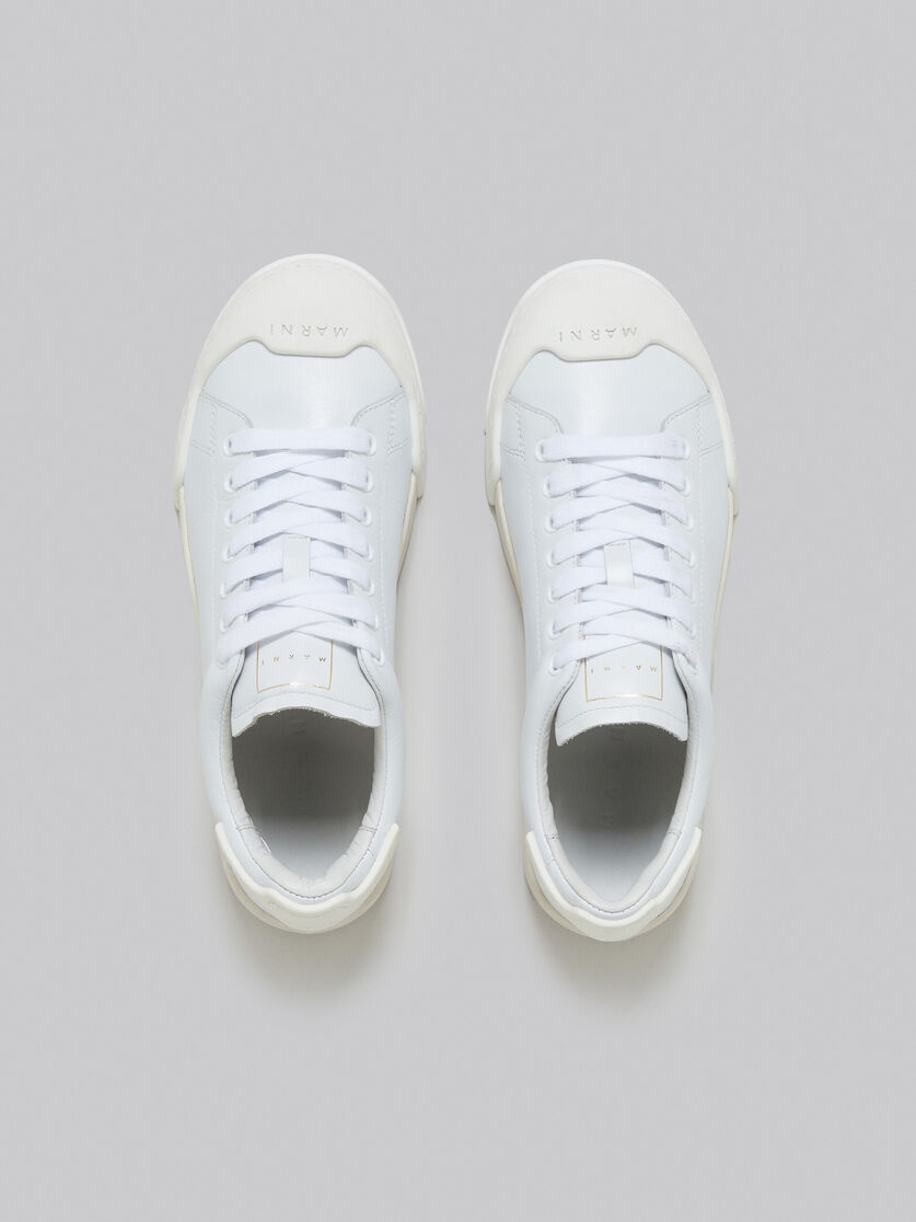 DADA BUMPER SNEAKER IN WHITE LEATHER - 4