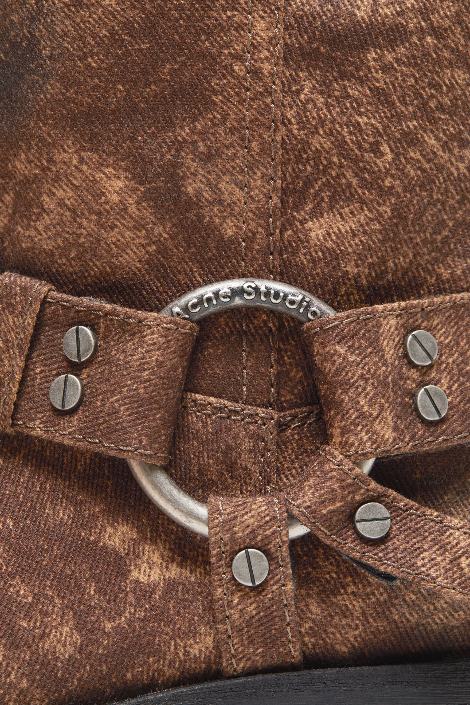 Denim buckle boots - Rust brown - 7