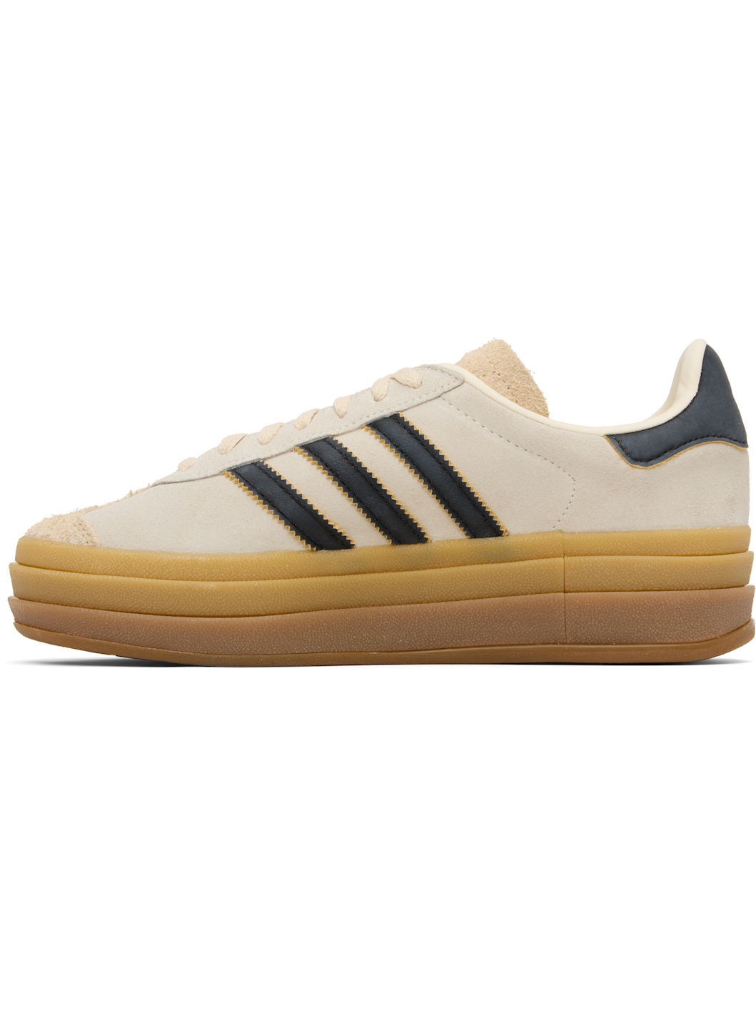 Beige & Black Gazelle Bold Sneakers - 3