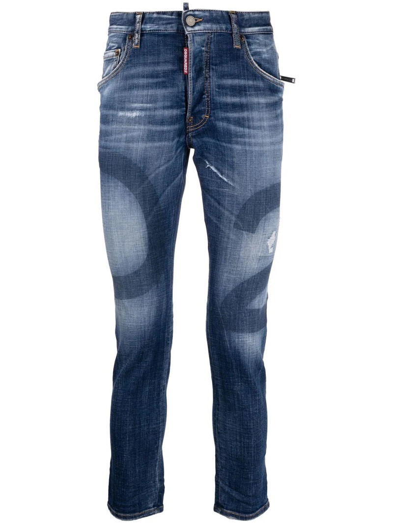 logo-print skinny jeans 1
