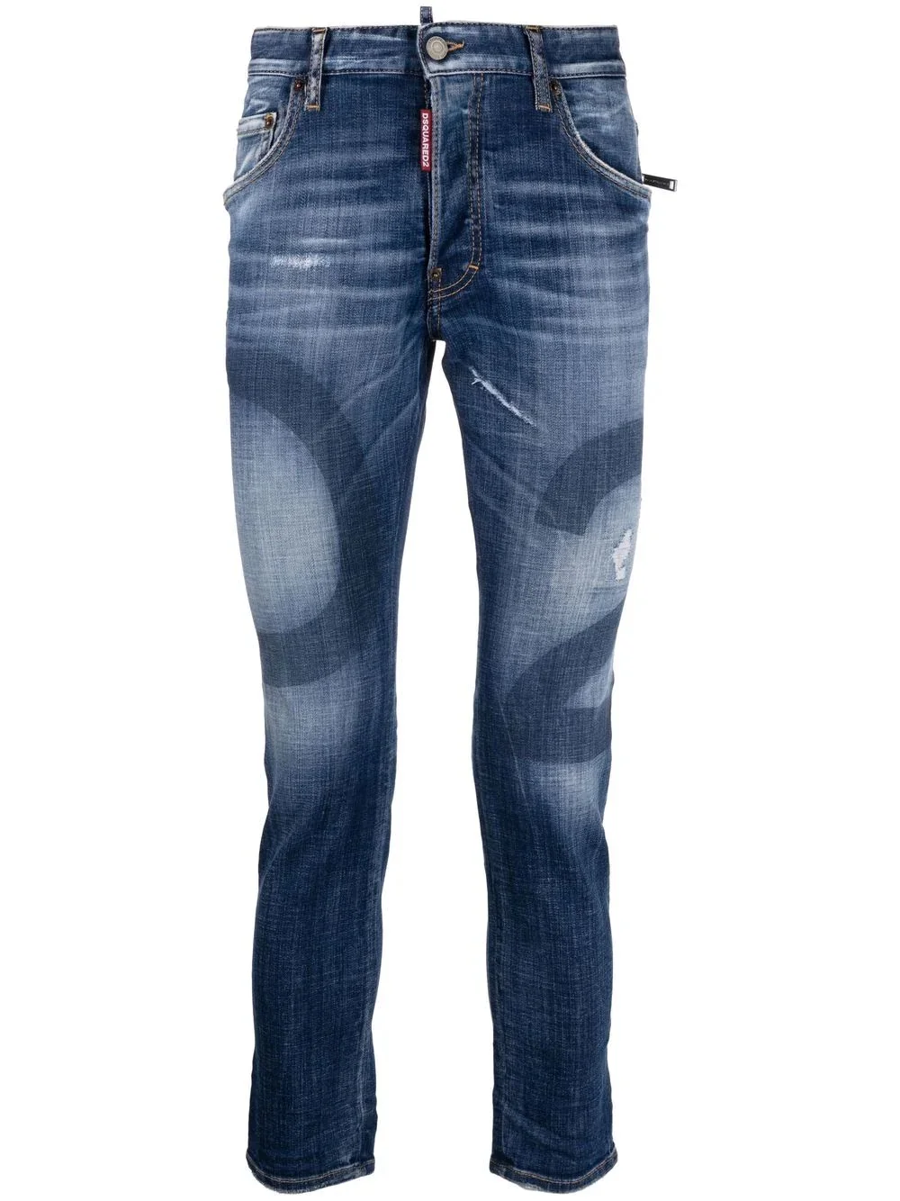 logo-print skinny jeans - 1