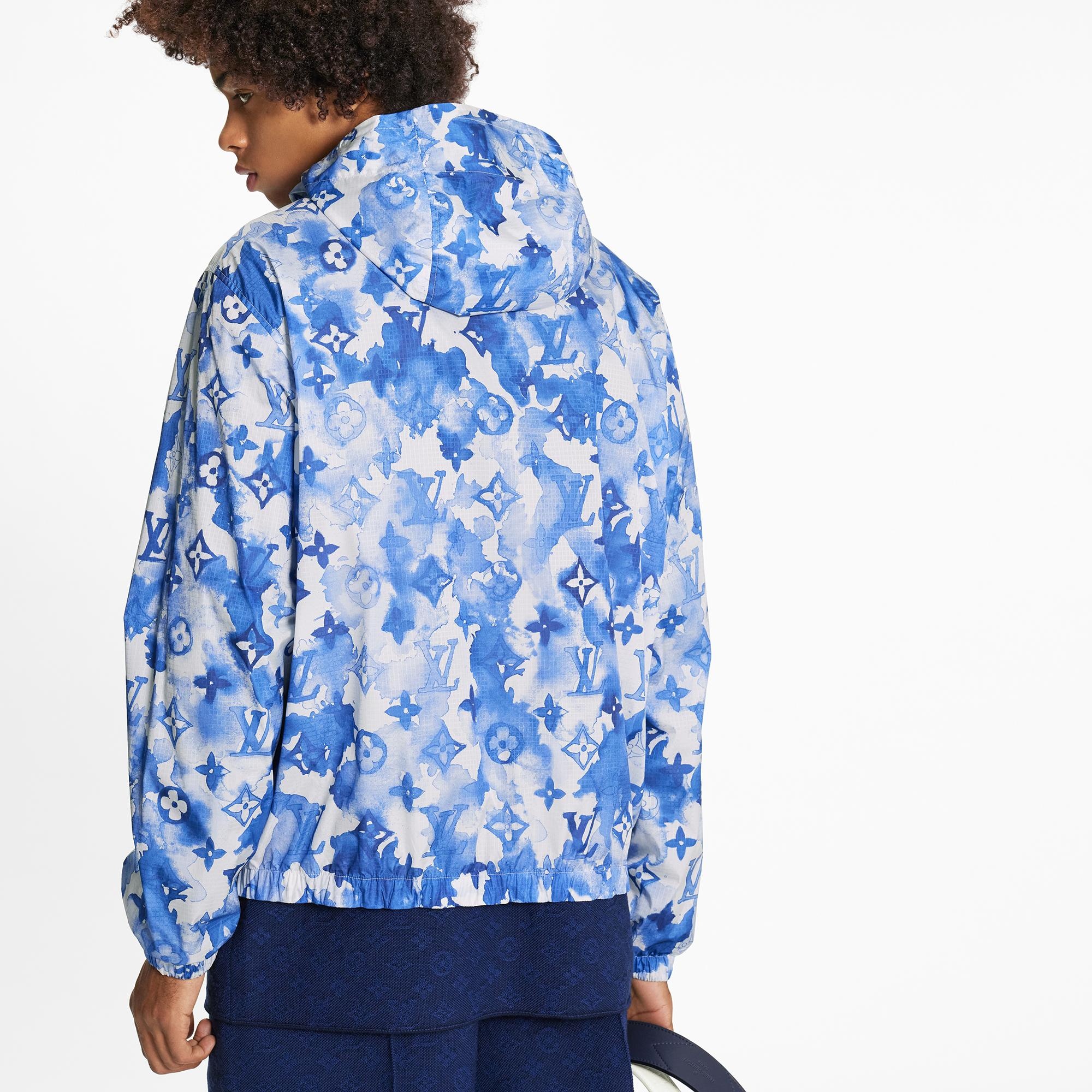 Blue Watercolor Windbreaker - 5