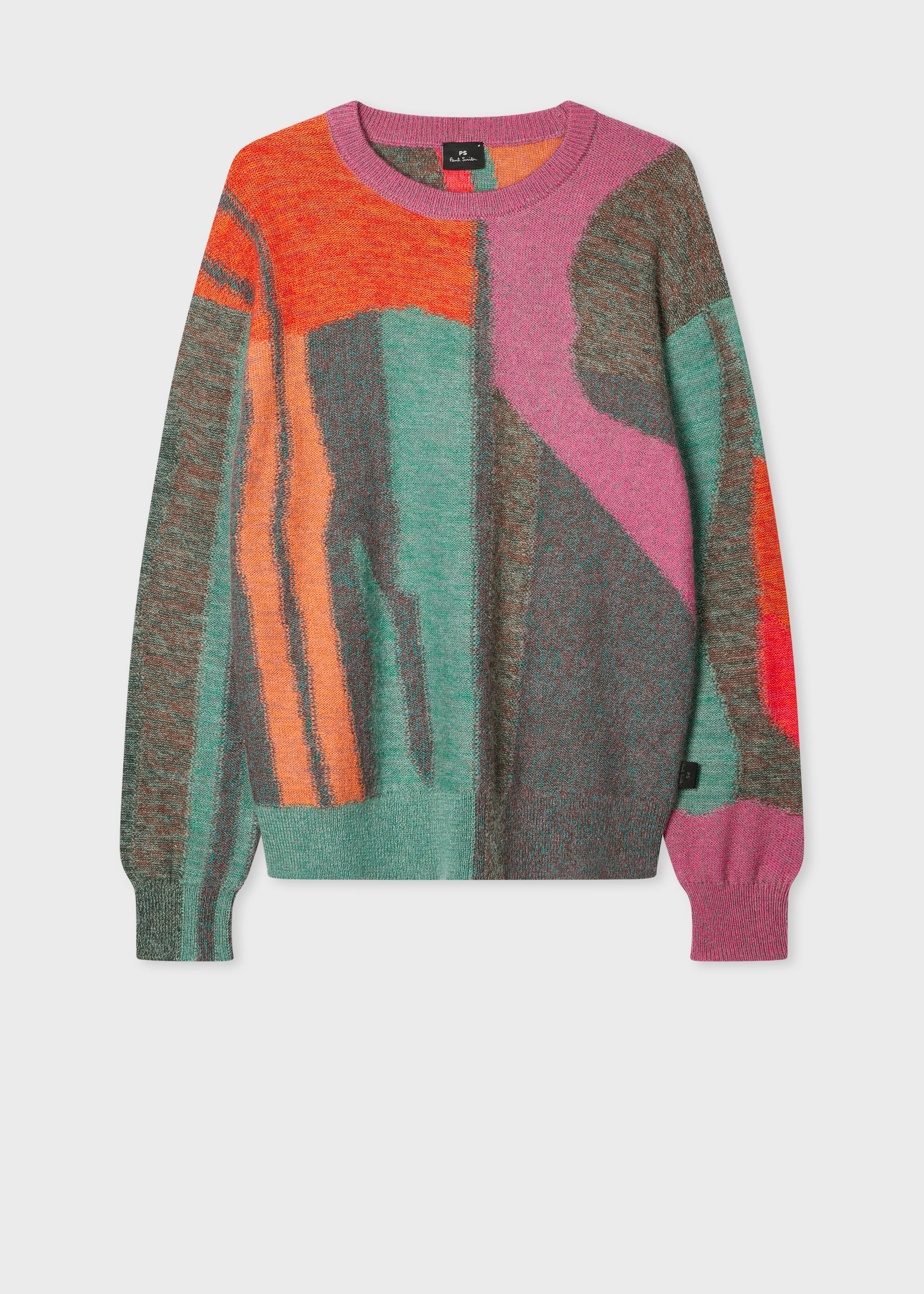 'Glitch Floral' Cotton-Mohair Sweater - 1