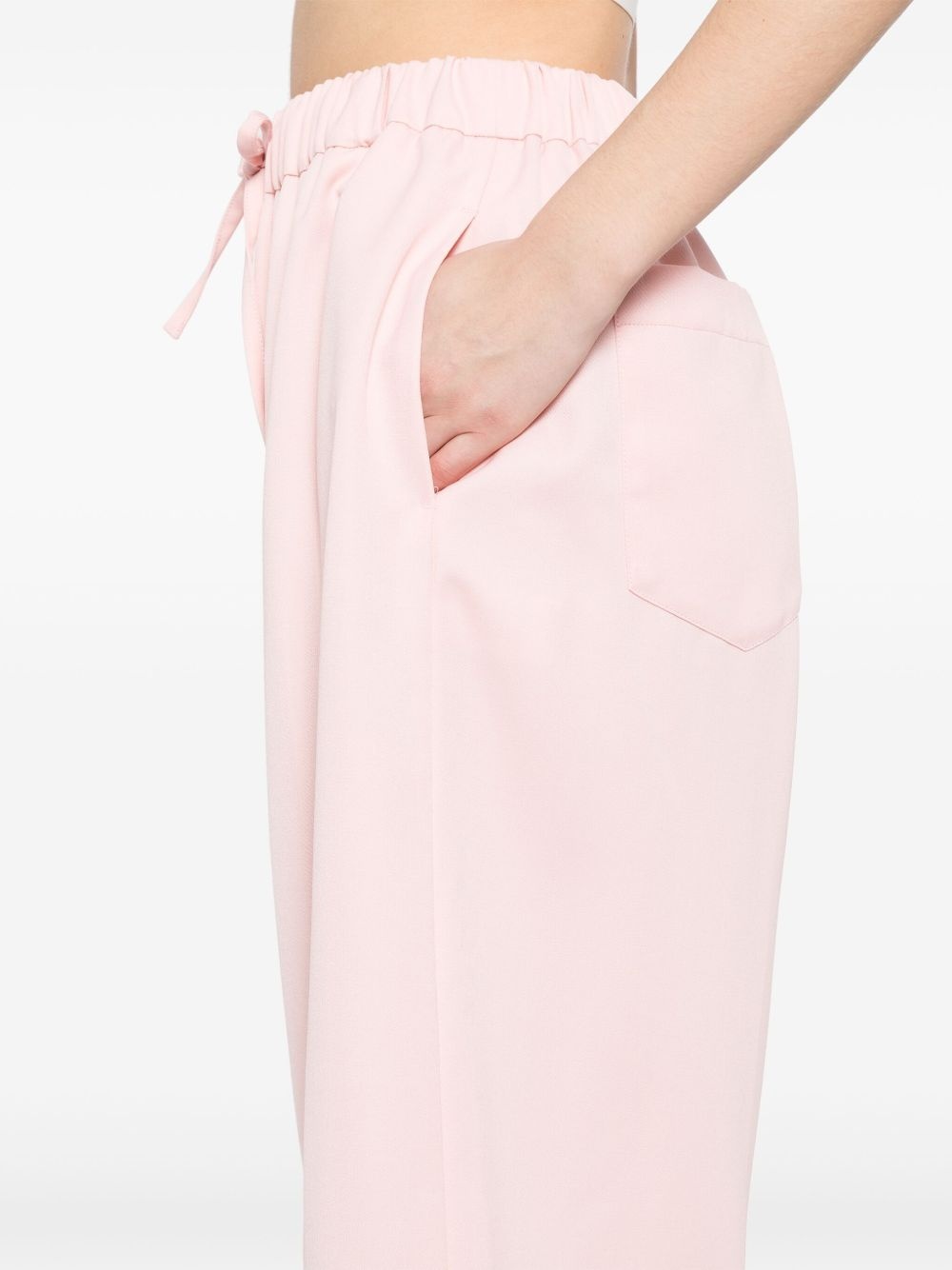wide-leg elasticated long shorts - 5