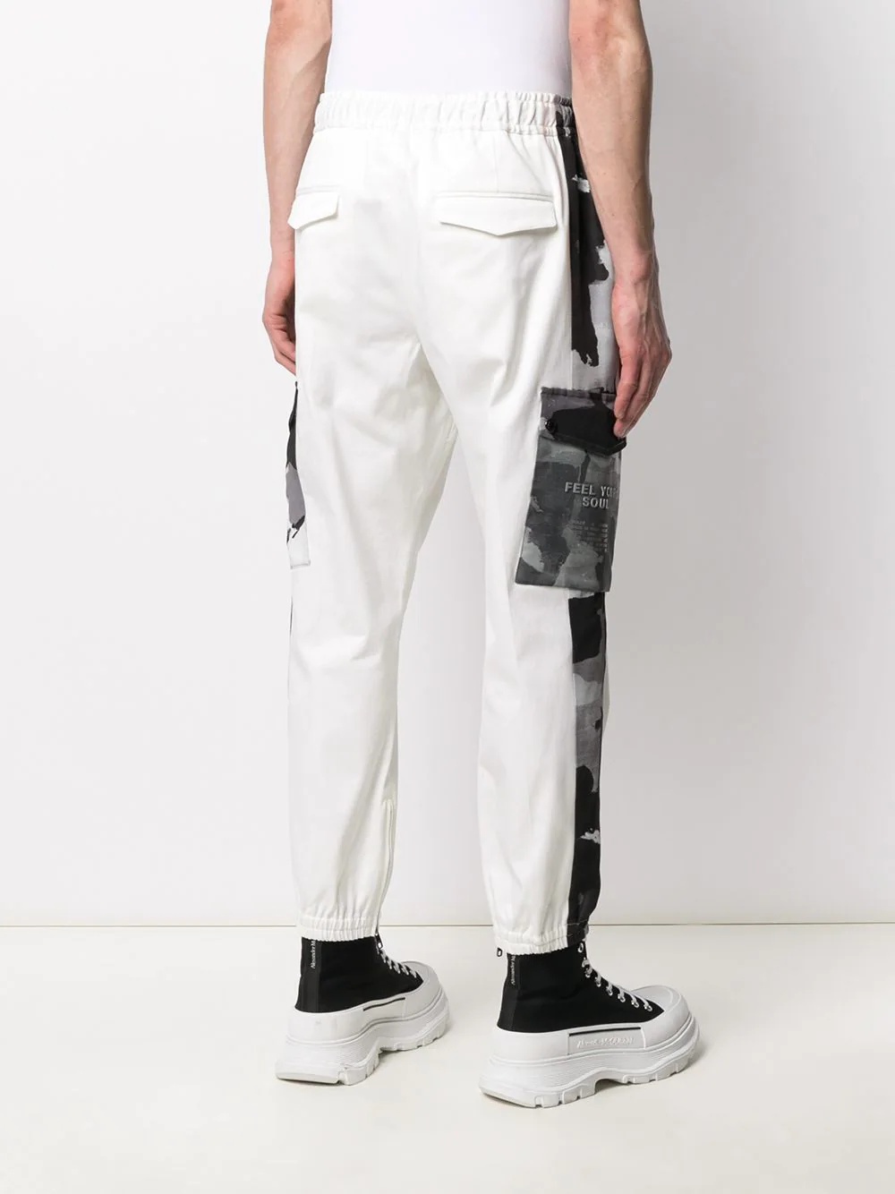 camouflage-print panelled track pants - 4