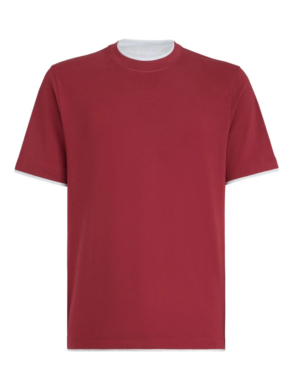 crew-neck faux-layering T-shirt - 1