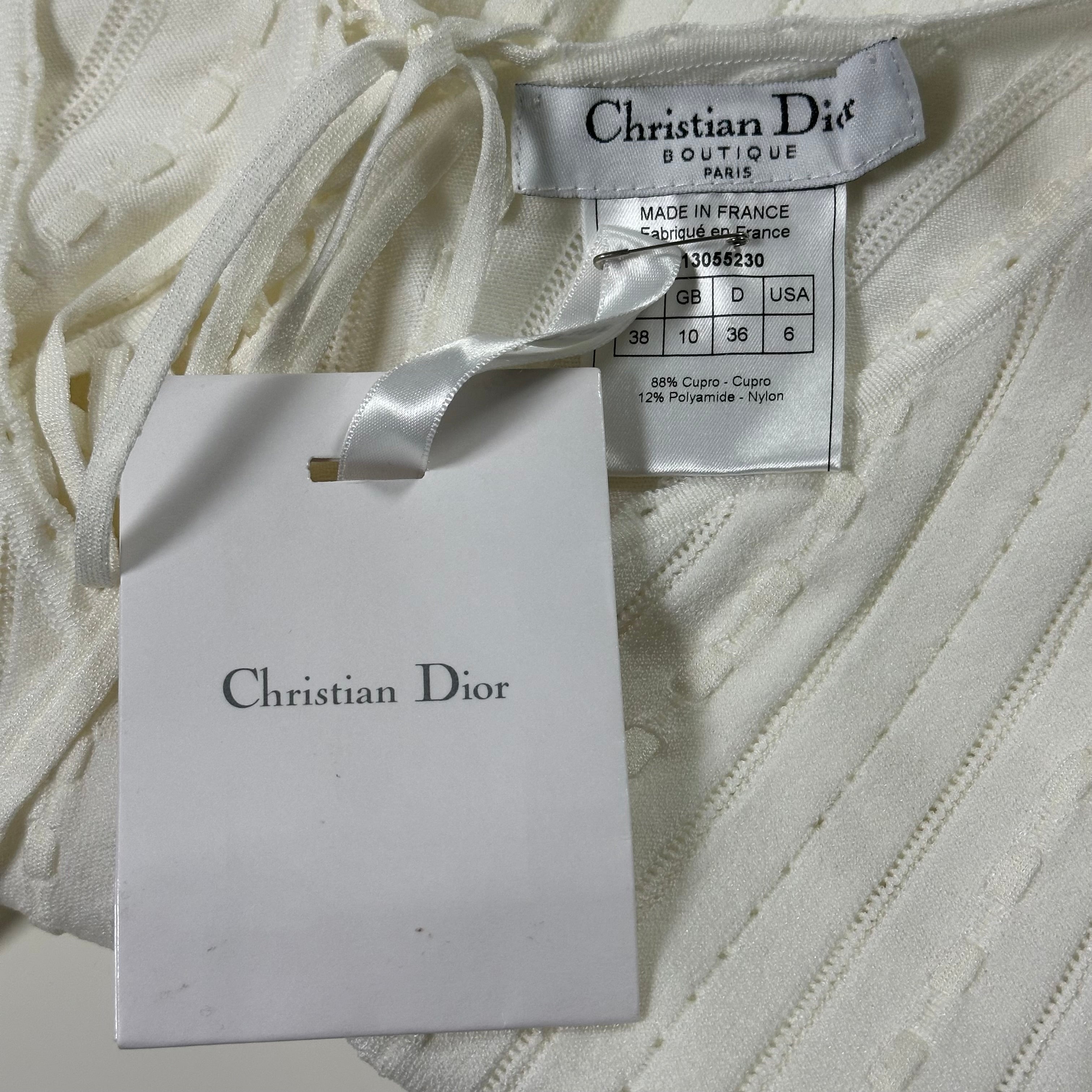 CHRISTIAN DIOR Spring Summer 2004 Laced Up Knit Sleeveless Top - 5