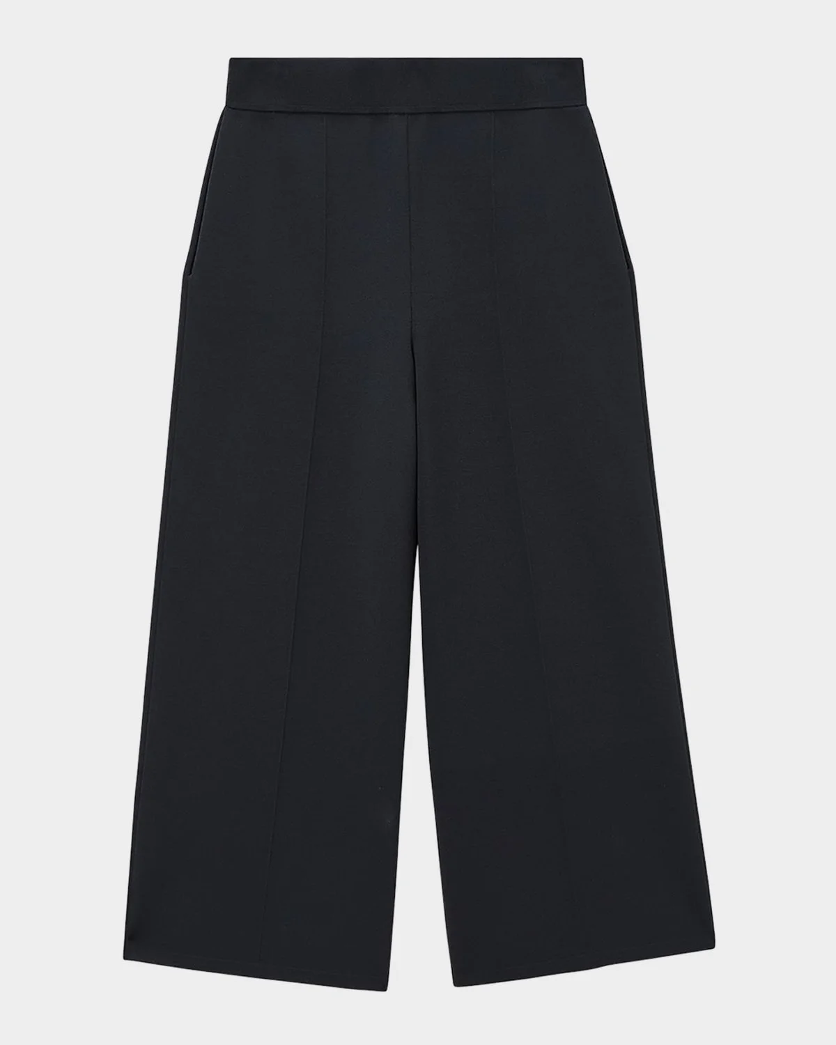 Wide-Leg Viscose Knit Stretch Culottes - 1