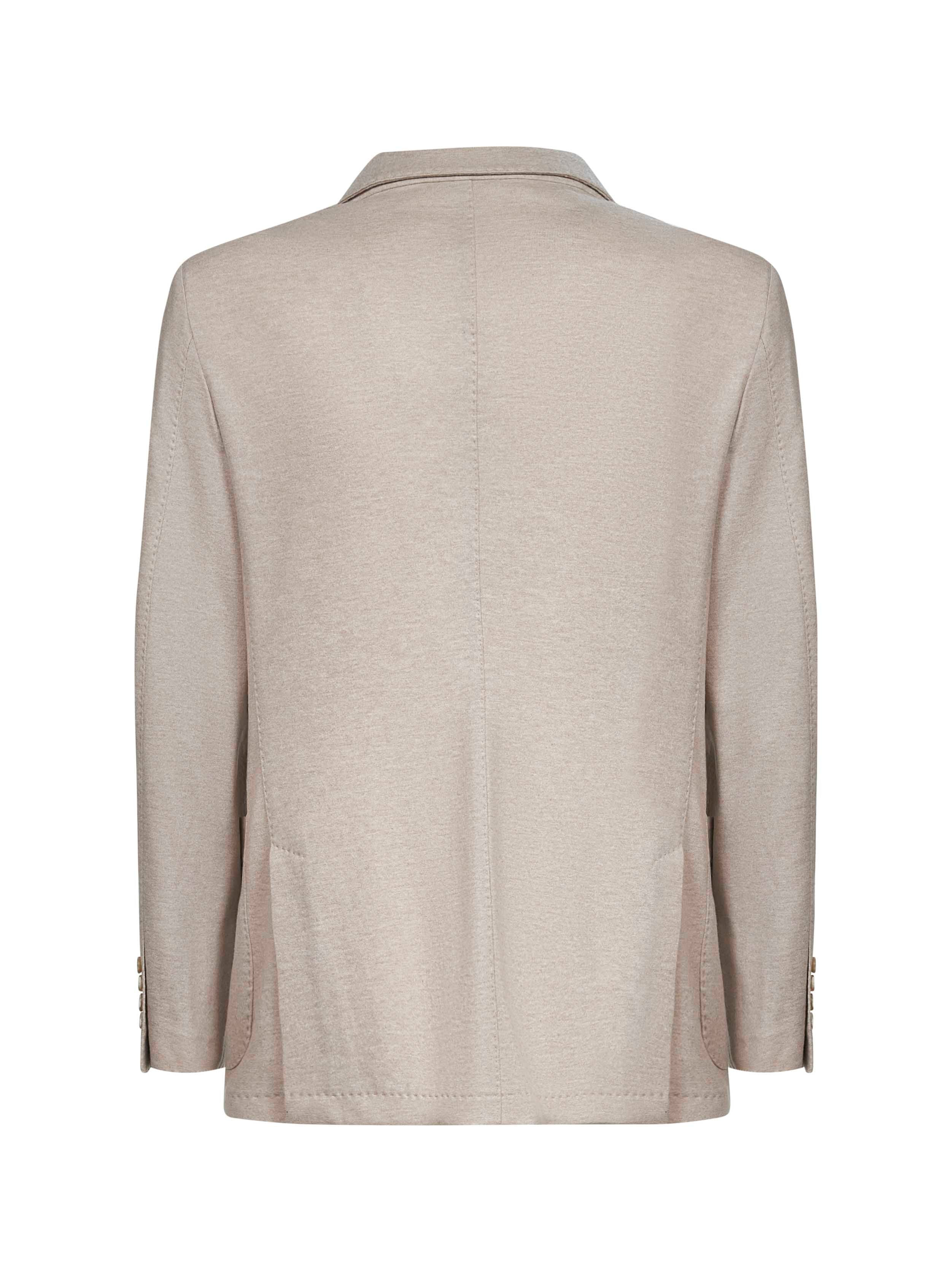 Brunello Cucinelli Men Beige Cashmere Jersey Blazer - 2