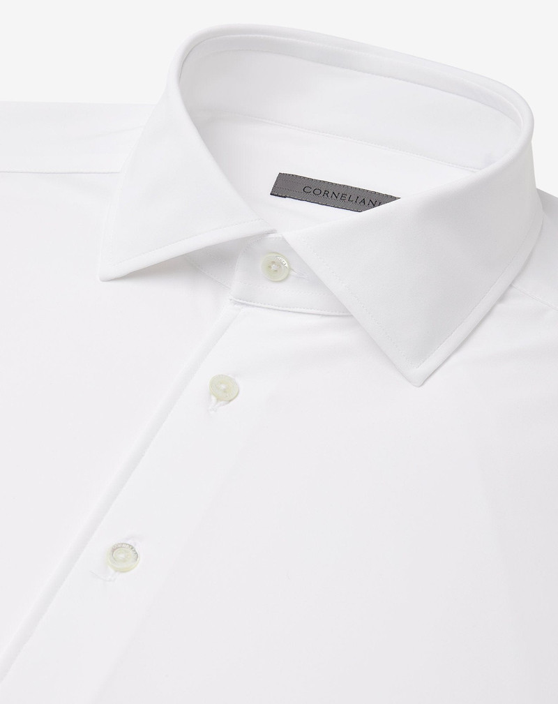 White bi-elastic fabric shirt 4
