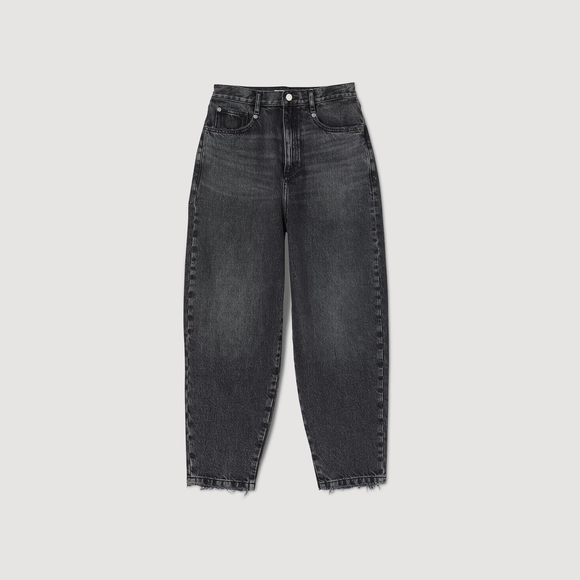OVERSIZED FRAYED JEANS - 1