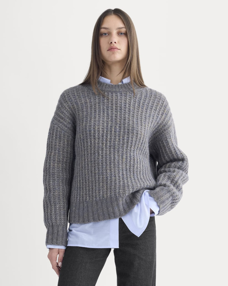WAFFLE SWEATER IN CLOUD 3