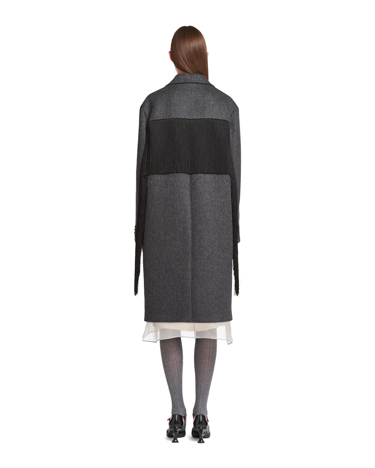 Single-breasted textured wool coat - 4