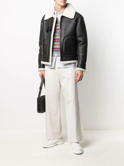 Loewe aviator shearling jacket outlook