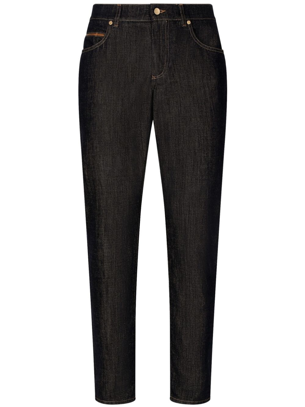 logo plaque straight-legged jeans - 1