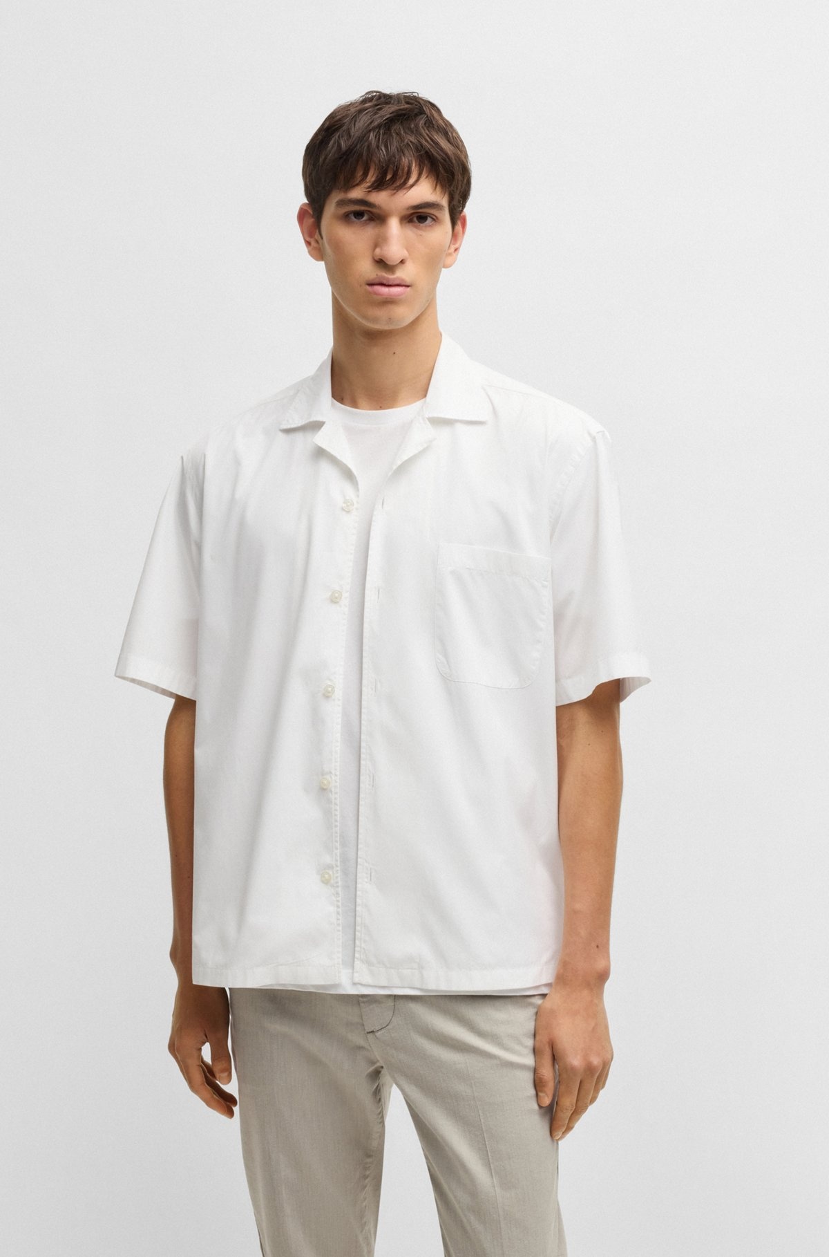 RELAXED-FIT SHIRT IN ITALIAN-MADE COTTON POPLIN - 2