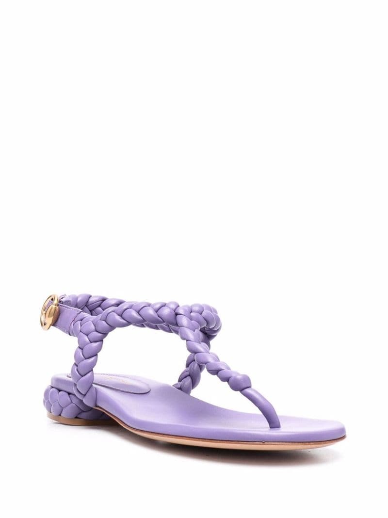 braided-band open-toe sandals - 2