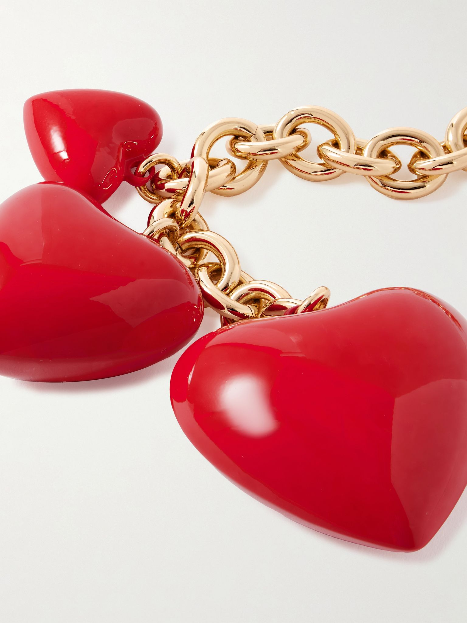 The Happy gold-tone and enamel bag charm Red - 4