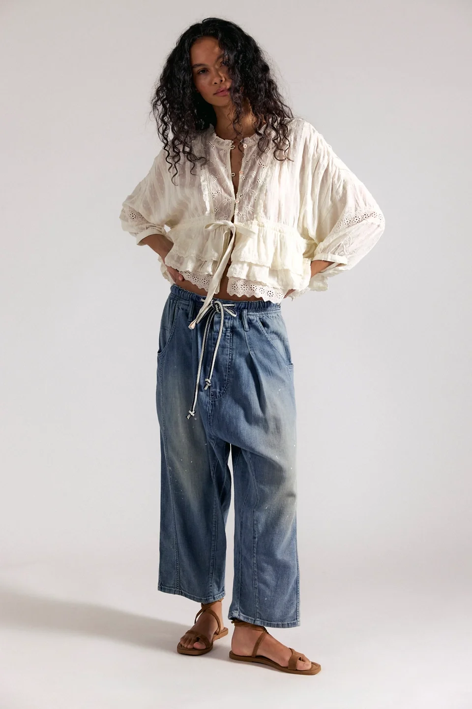 We The Free Fall For You Linen Harem Jeans - 1