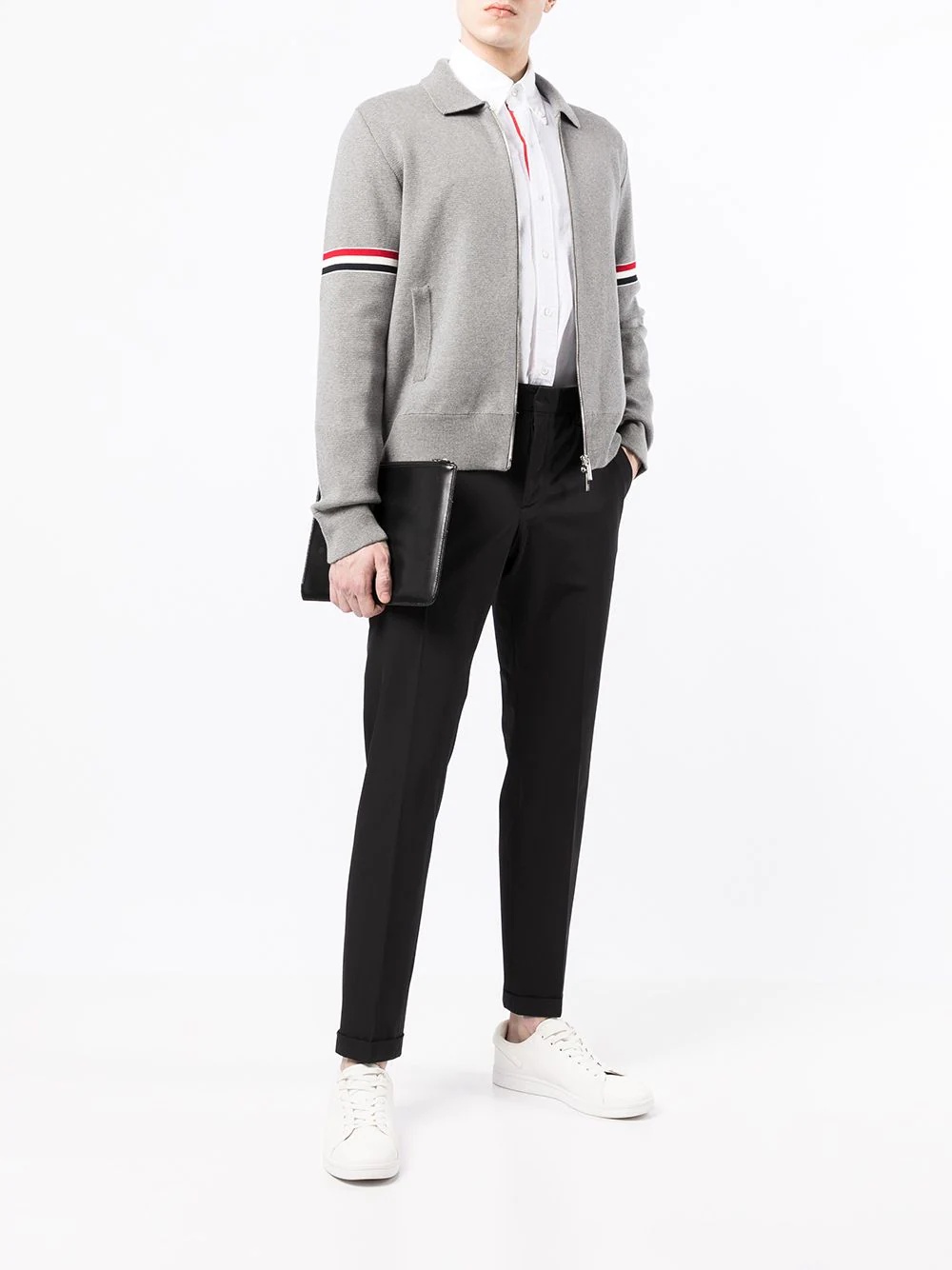 RWB stripe detailed cardigan - 2