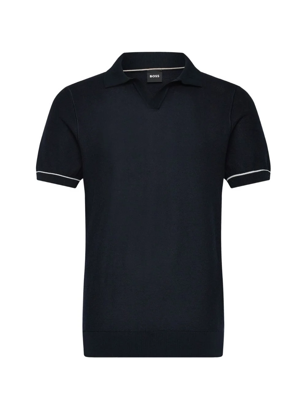 cotton-blend horizontal-stripe polo shirt - 1