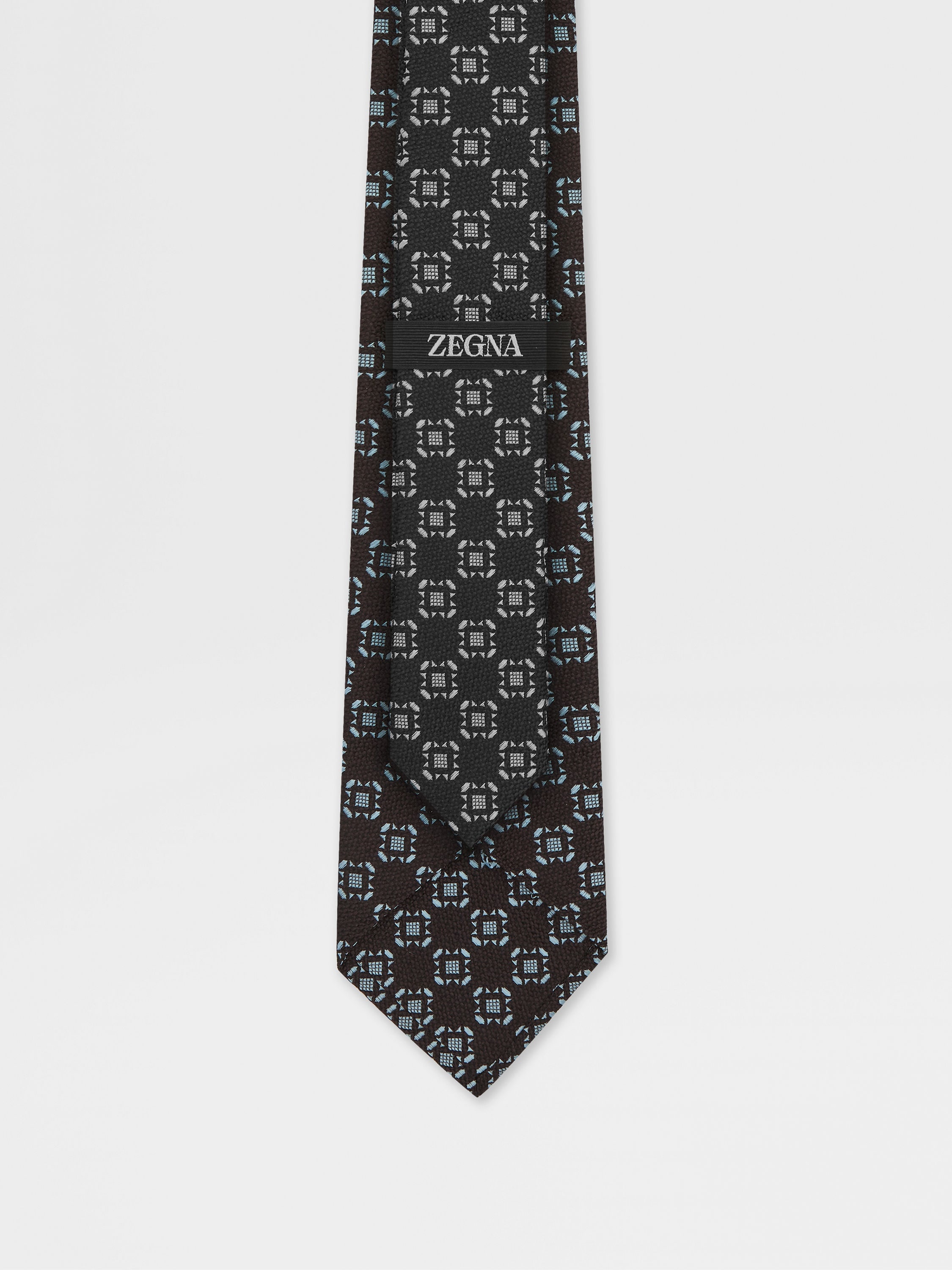 DARK BROWN SILK TIE - 3