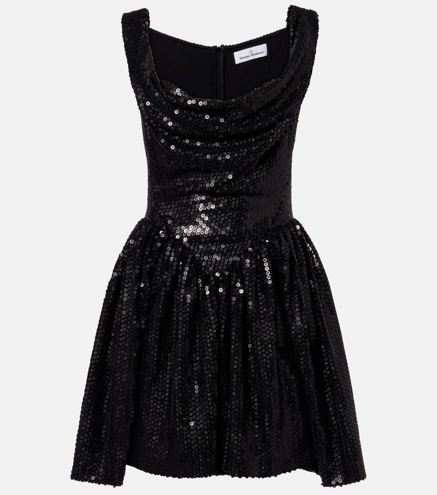 Mini Sunday sequined draped corset dress - 1