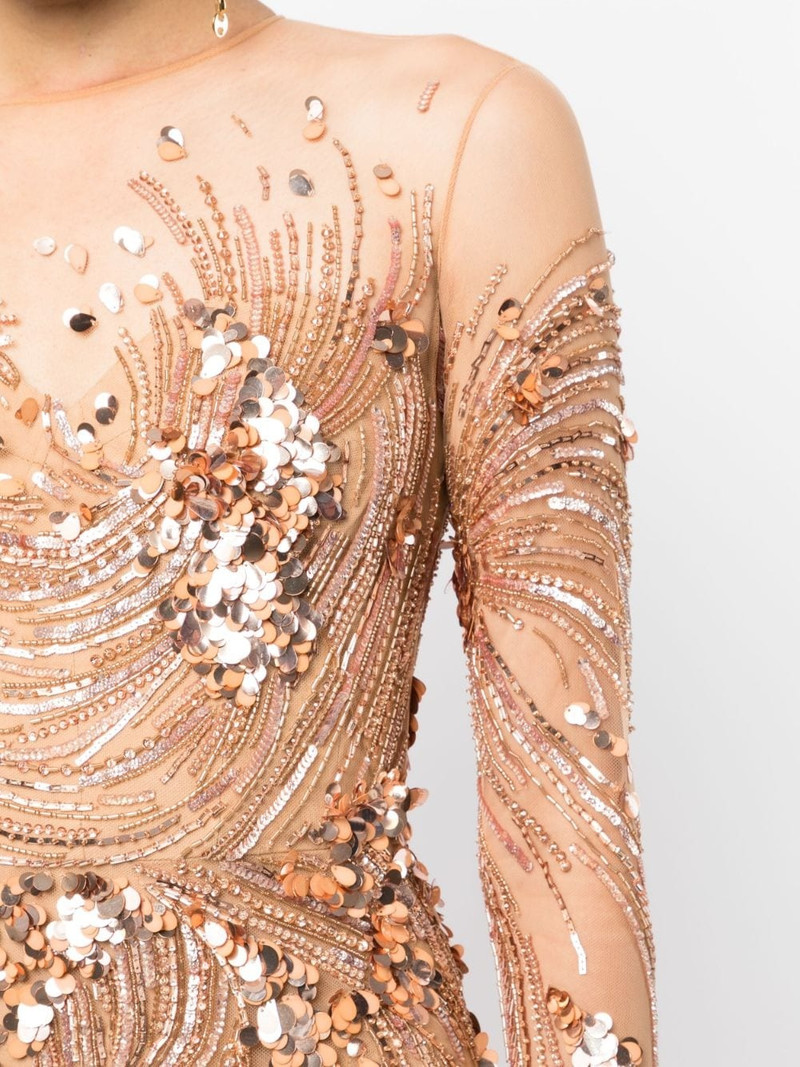 sequin-embellished maxi gown dress 5
