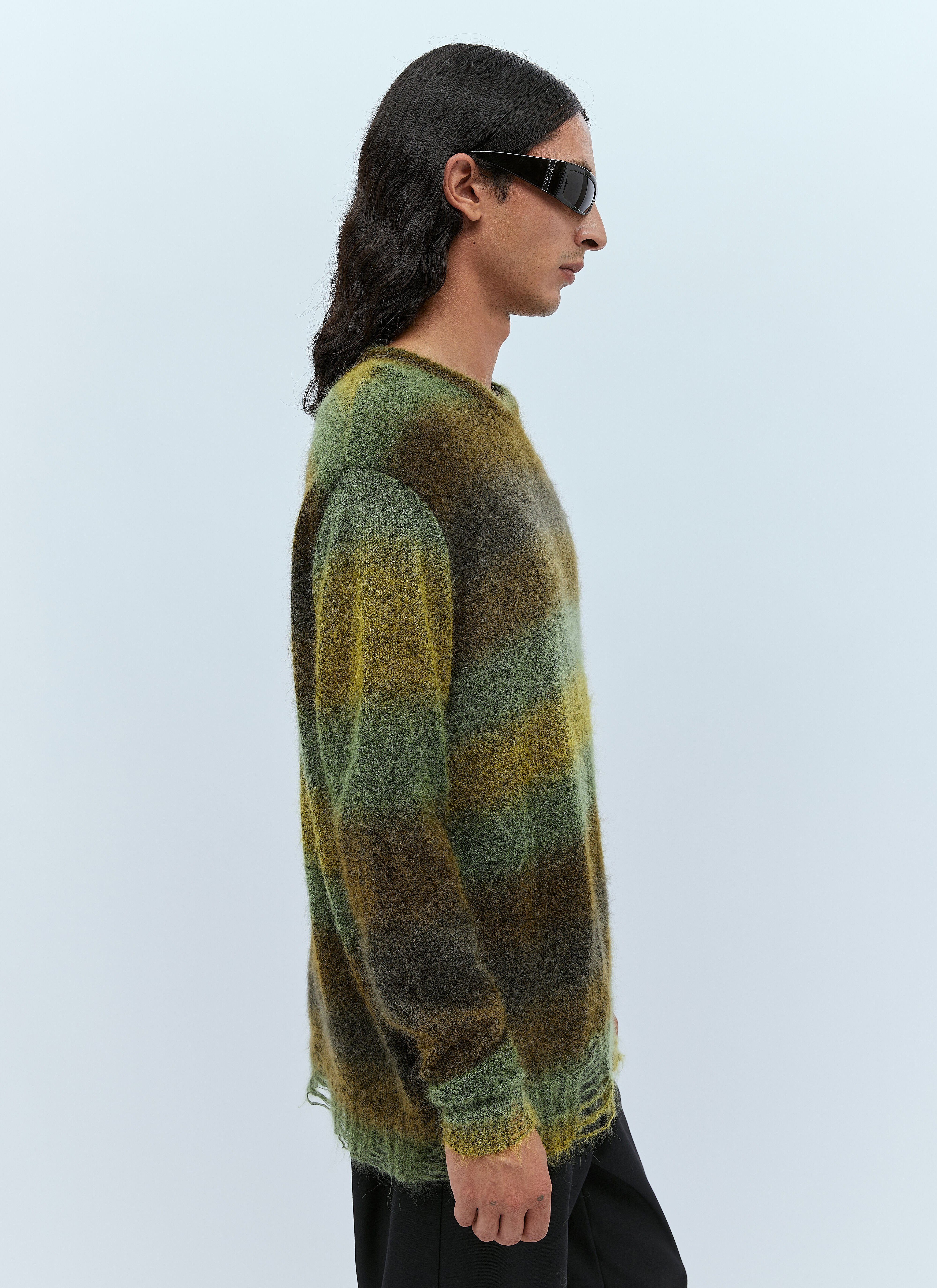 Distressed Oversized Mohair Sweater - 2