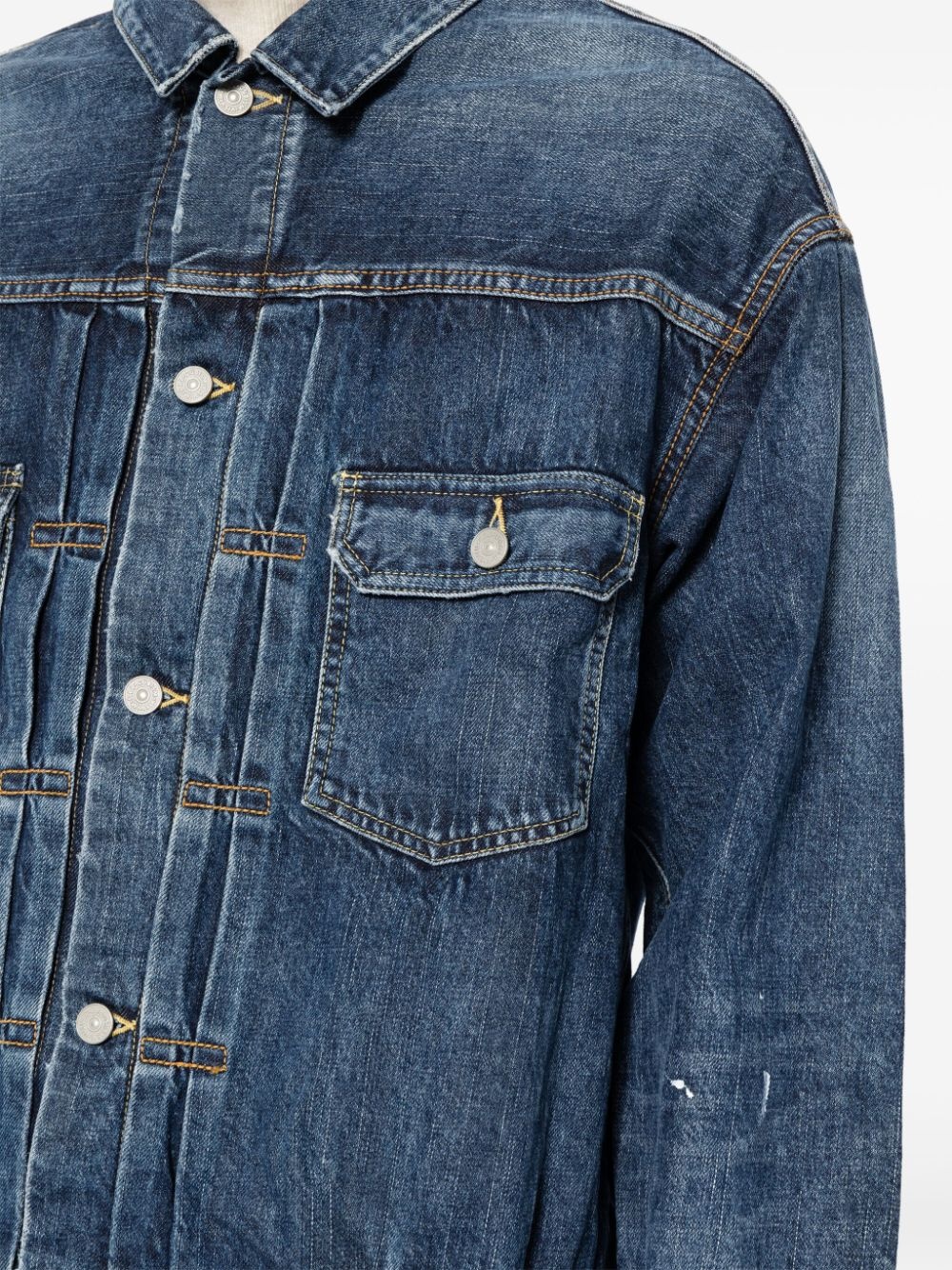 button-up denim jacket - 5