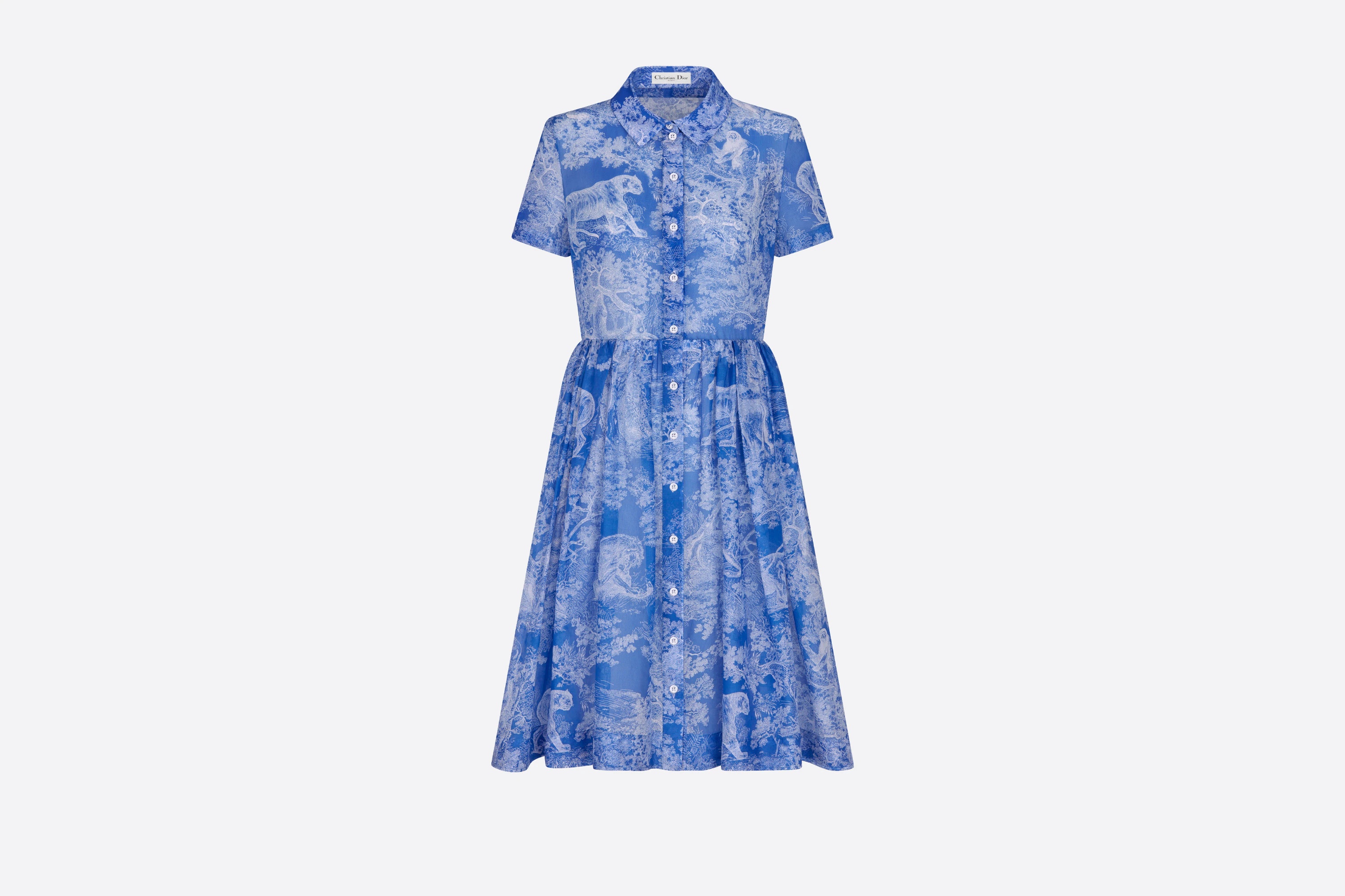 【大人上品♪】DIOR Dioriviera ミディシャツドレス DIOR | フレア ミディドレス シルクファイユ