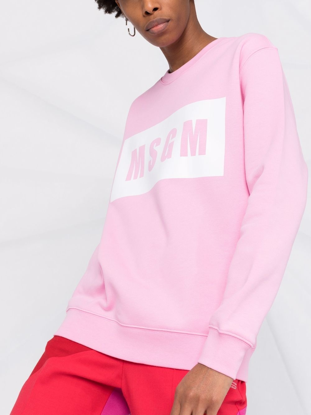 MSGM Msgm Women's Pink Sweatshirt | REVERSIBLE