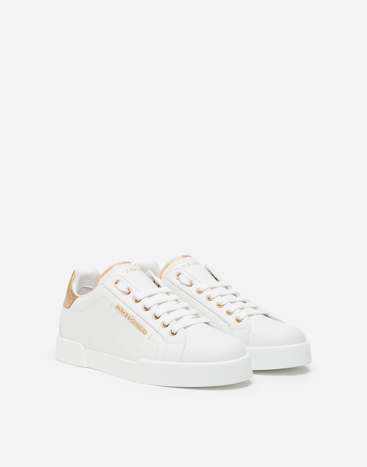 Calfskin nappa Portofino sneakers with lettering logo - 2