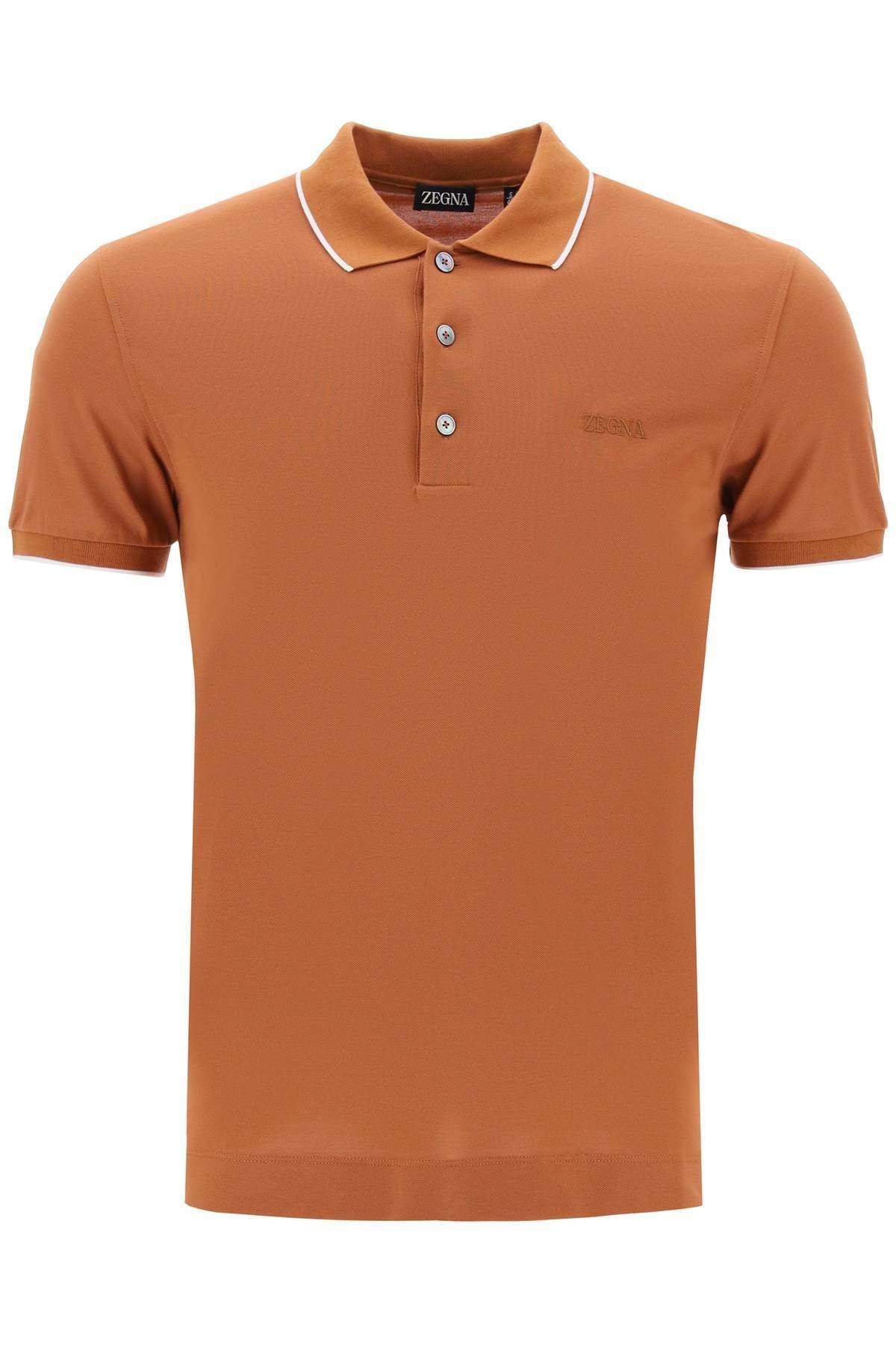 SLIM FIT POLO SHIRT IN STRETCH COTTON - 1