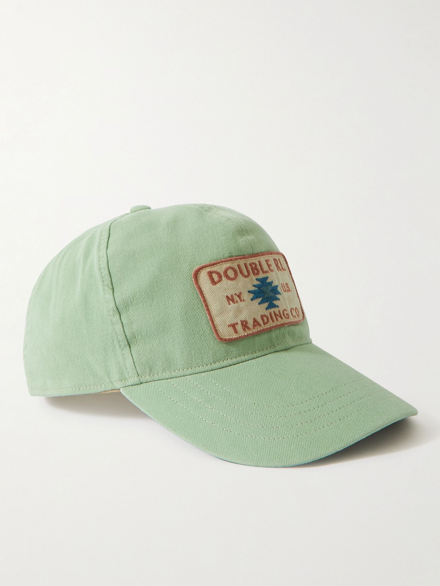 Logo-Appliquéd Cotton-Twill Trucker Cap Green - 1